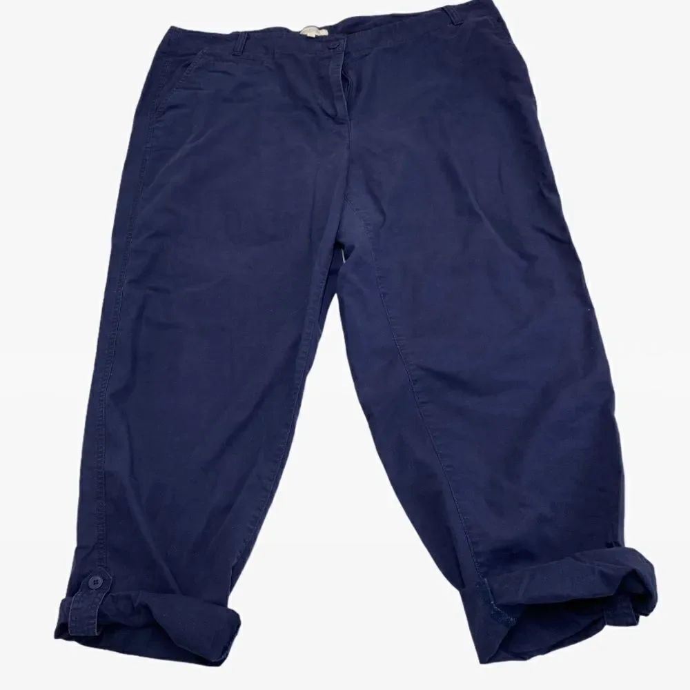 Talbots Heritage Roll up pants size 20W Navy
